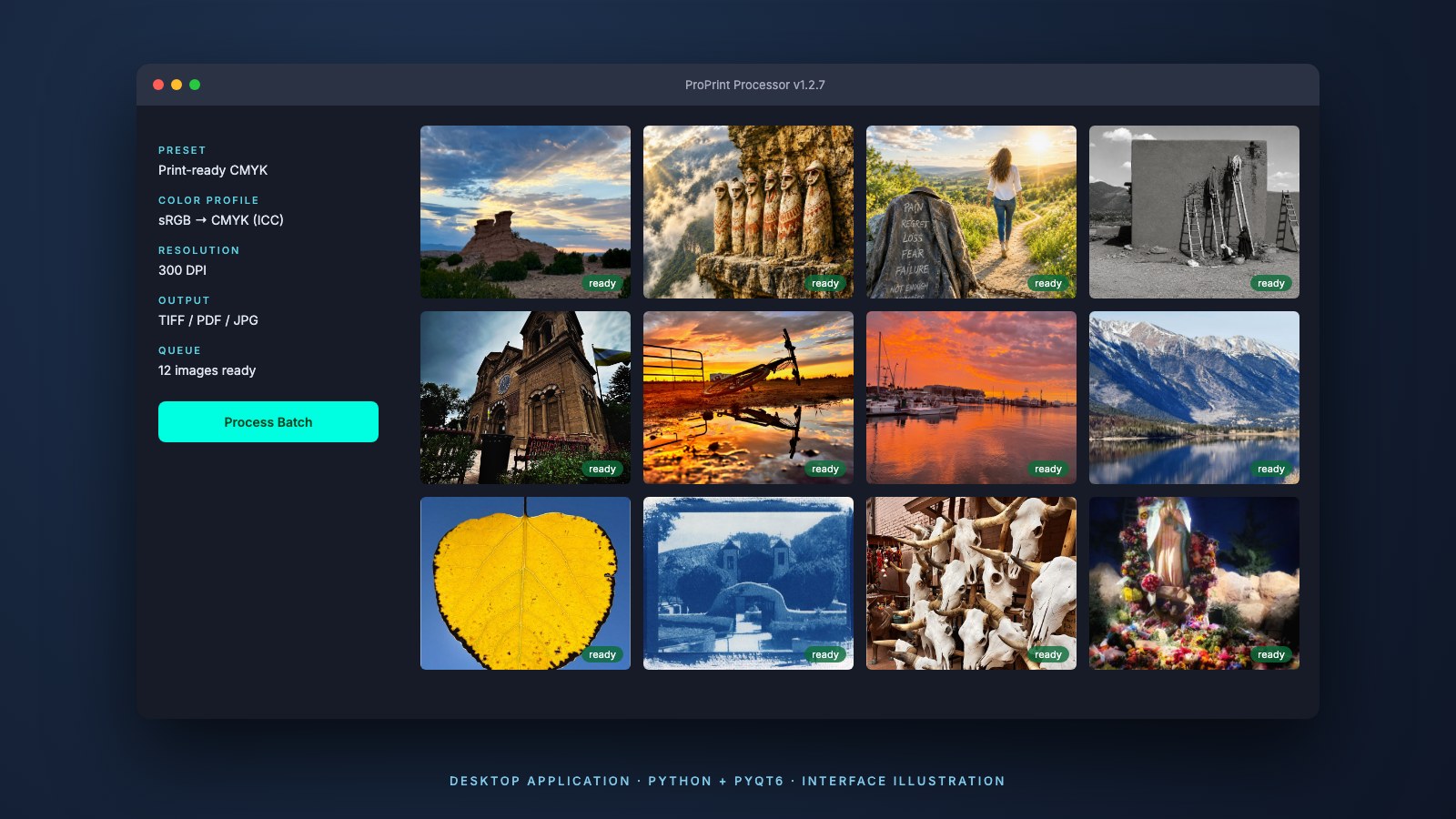 ProPrint Processor desktop app concept